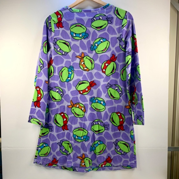 Women Girls Teenage Mutant Ninja Turtles purple red green pajama sleep shirt - Picture 3 of 8